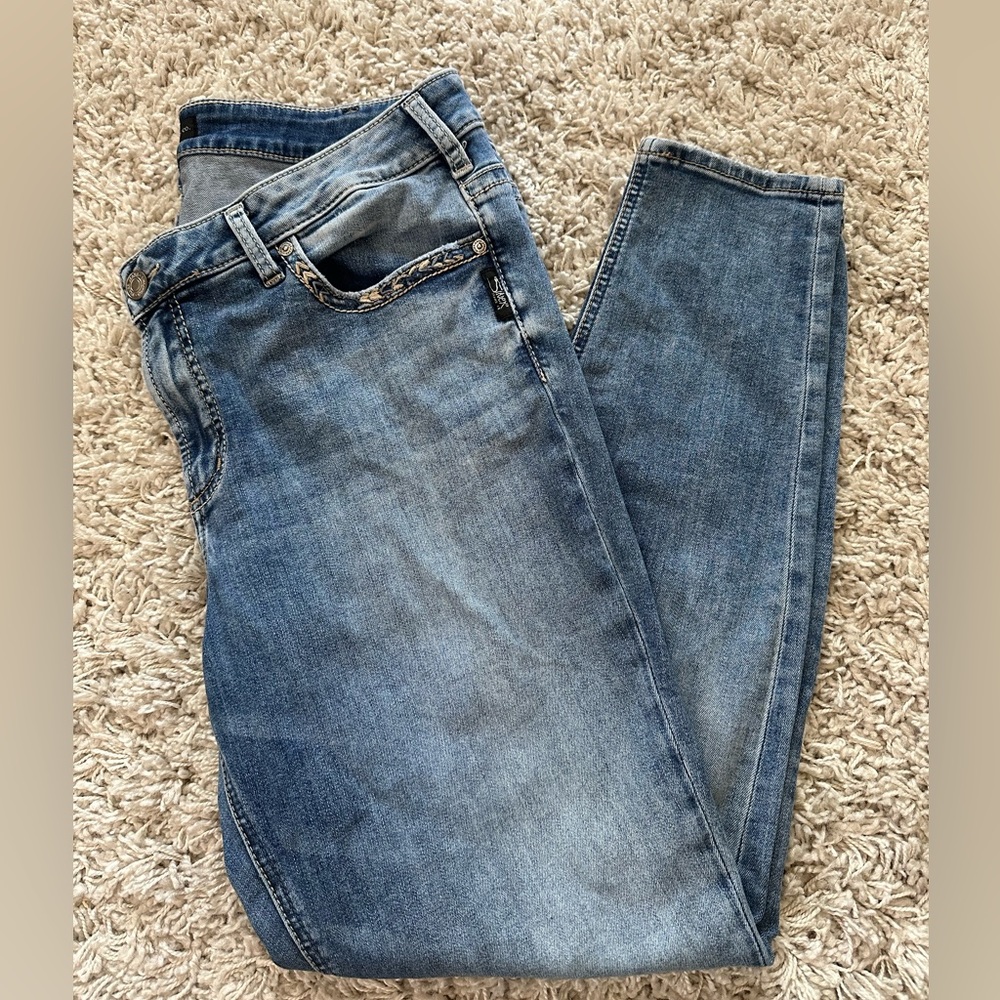 Silver Jeans Co Elyse Skinny plus size jeans size 16 length 29